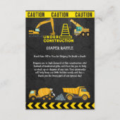 黒板アンダー建築ベビーシャワー エンクロージャーカード (正面)