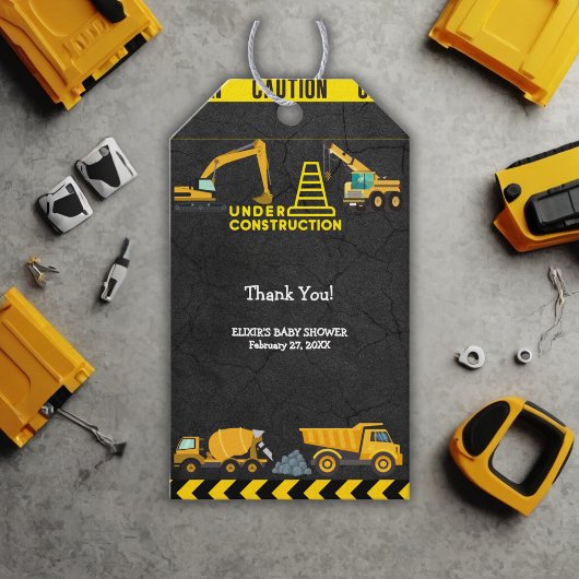 黒板アンダー建築ベビーシャワー ギフトタグ