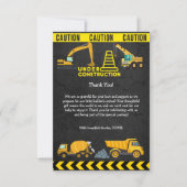 黒板アンダー建築ベビーシャワー サンキューカード (正面)