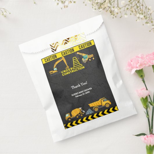 黒板アンダー建築ベビーシャワー フェイバーバッグ (封をした状態)