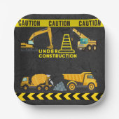 黒板アンダー建築ベビーシャワー ペーパープレート (正面)