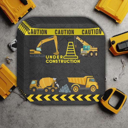 黒板アンダー建築ベビーシャワー ペーパープレート