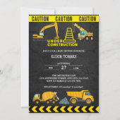 黒板アンダー建築ベビーシャワー 招待状 (正面)