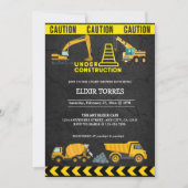 黒板アンダー建築ベビーシャワー 招待状 (正面)