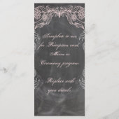 黒板アンティークピンクフローラプログラムラックカード プログラム (裏面)