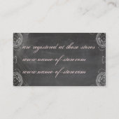 黒板アンティークピンクフローラ花嫁レジストリカード エンクロージャーカード (裏面)