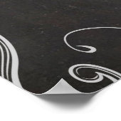 黒板アンティーク結婚ピンクの写真ブースポスター ポスター (角)