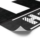 黒板イニシャルH |カスタマイズ ポスター (角)