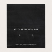 黒板イヤリングホルダー、ジュエリー表示カード 名刺 (外部フラット)