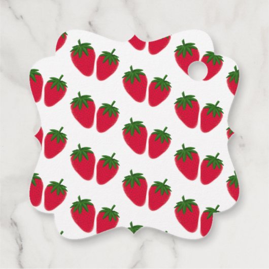 黒板イラストのイチゴジャム好意タグ フェイバータグ (裏面)