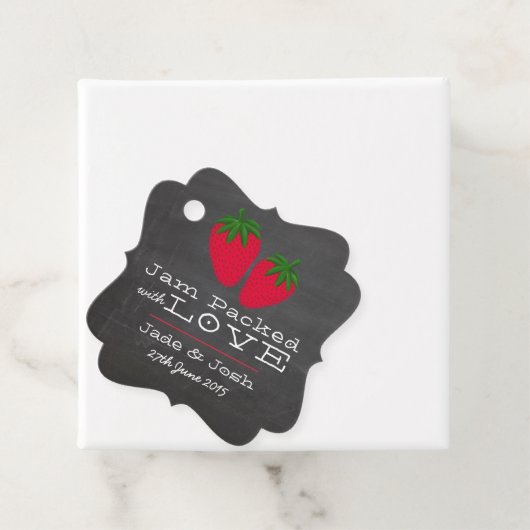 黒板イラストのイチゴジャム好意タグ フェイバータグ (インサイチュ)