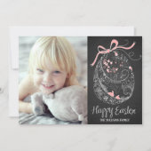 黒板イースターエッグ |ハッピーイースターフォトカード シーズンカード (正面)