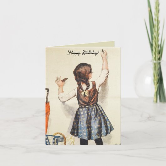 黒板ウィーズハッピーバースデーカード サンキューカード (正面)