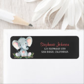 黒板ウォーターカラーエレファントガール ラベル (インサイチュ)