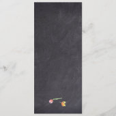 黒板ウォーターカラーフラワーメニュー素朴 メニュー (裏面)