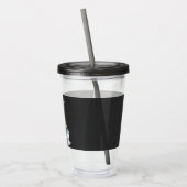 黒板ウォータールコルかわいいサファリジャングルベビーシャワー アクリルタンブラー (左)