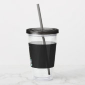 黒板ウォータールコルかわいいサファリジャングルベビーシャワー アクリルタンブラー (左)