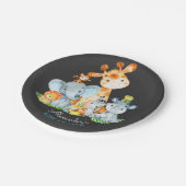 黒板ウォータールコルかわいいサファリジャングルベビーシャワー ペーパープレート (アングル)