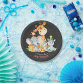 黒板ウォータールコルかわいいサファリジャングルベビーシャワー ペーパープレート (パーティー)