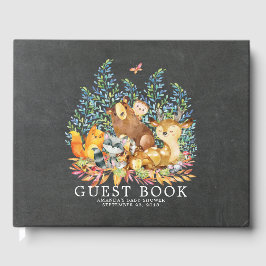 黒板ウッドランドベビーシャワーゲストブック ゲストブック