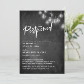 黒板エジソン灯が延期さ結婚れた 招待状 (スタンド正面)