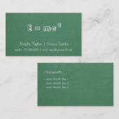 黒板エネルギー科学の教師の名刺 名刺 (正面/裏面)