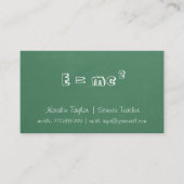 黒板エネルギー科学の教師の名刺 名刺 (正面)