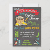 黒板オイスターローストパーティの招待状 招待状 (正面)