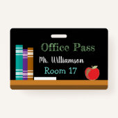 黒板オフィスのプラスチック製バッジのホールパス バッジ (正面)