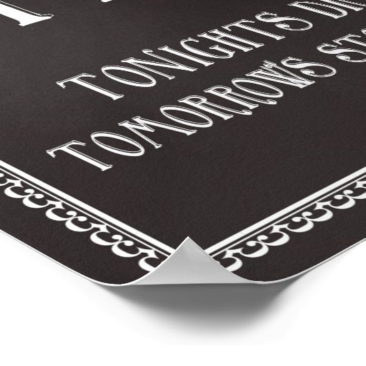 黒板オープンバーウェディングレセプションサイン ポスター (角)