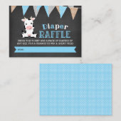 黒板カウボーイおむつラッフルチケット エンクロージャーカード (正面/裏面)