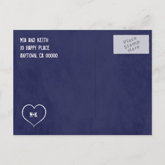 黒板カウボーイブーツ葉書 案内ポストカード (裏面)