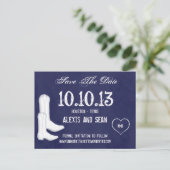 黒板カウボーイブーツ葉書 案内ポストカード (スタンド正面)