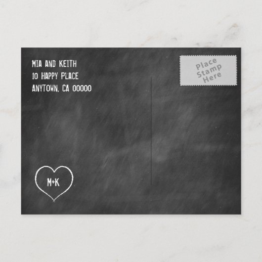 黒板カウボーイブーツ葉書 案内ポストカード (裏面)