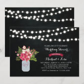 黒板カップル結婚前お披露目招待状 招待状 (正面/裏面)