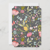 黒板カラフル開花リースリハーサル夕食 招待状 (裏面)