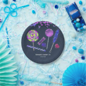 黒板キャンディランドスイーツチョークドードルパーティー ペーパープレート (パーティー)