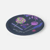 黒板キャンディランドスイーツチョークドードルパーティー ペーパープレート (アングル)