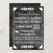 黒板ギャングスターズとフラッパパーティー 招待状 (正面/裏面)