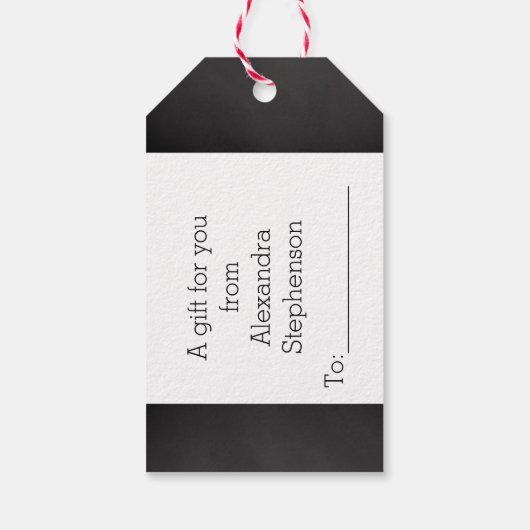 黒板クリスチャン・クリスマス ギフトタグ (裏面)