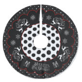 黒板クリスマスと水玉模様ツリースカート ブラッシュドポリエステルツリースカート (正面)