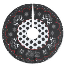 黒板クリスマスと水玉模様ツリースカート