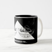 黒板クリスマスカー ツートーンマグカップ (正面右)