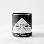 黒板クリスマスカー ツートーンマグカップ (中央)