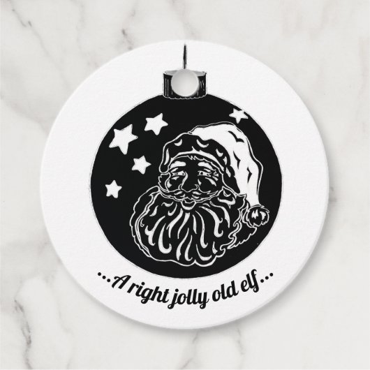 黒板クリスマスサンタ フェイバータグ (正面)