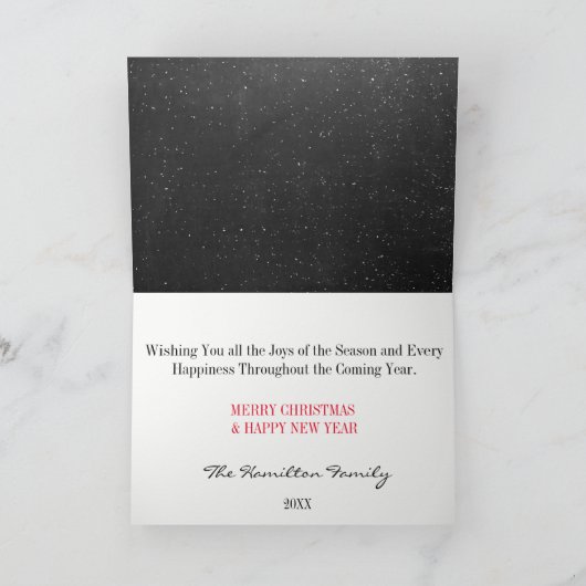 黒板クリスマススノーブランチ写真 シーズンカード (内部)