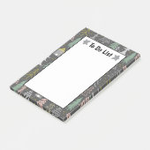 黒板クリスマスツリーとハウスピンクイエロー ポストイット (アングル)