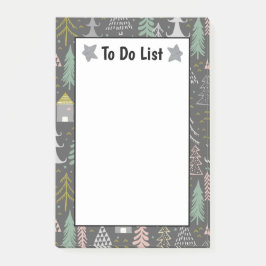 黒板クリスマスツリーとハウスピンクイエロー ポストイット