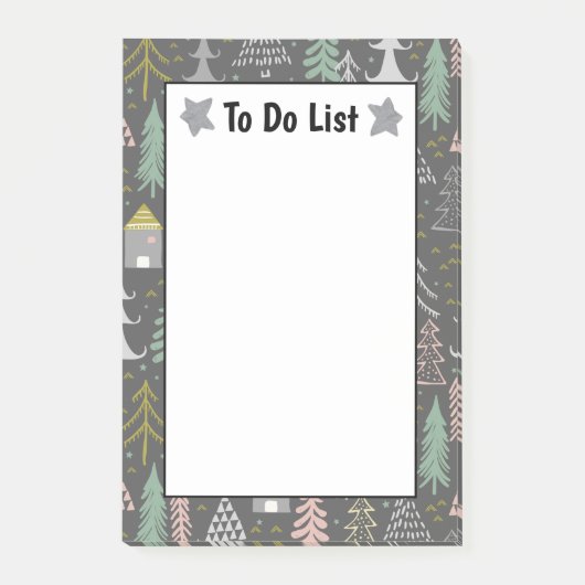 黒板クリスマスツリーとハウスピンクイエロー ポストイット (正面)