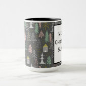 黒板クリスマスツリーとハウスピンクイエロー マグカップ (中央)